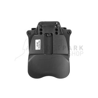 Polymer Double Pistol Mag Paddle Pouch Black