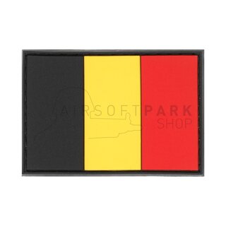 Belgium Flag Rubber Patch Color