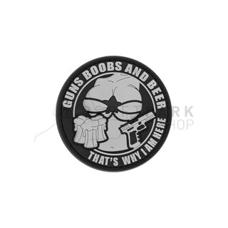 Guns Boobs and Beer Rubber Patch Color