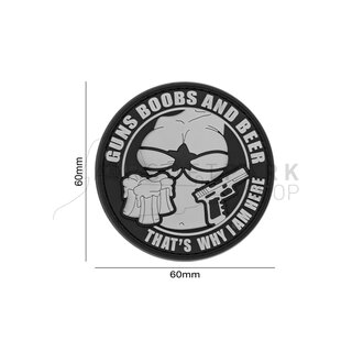 Guns Boobs and Beer Rubber Patch Color