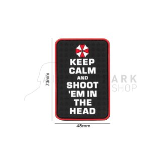Keep Calm and Shoot Rubber Patch Color