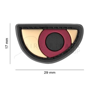 Angry Eyes Rubber Patch Color