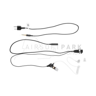 FBI Style Acoustic Headset ICOM Connector Black