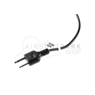 FBI Style Acoustic Headset ICOM Connector Black