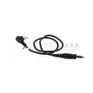 Z4 PTT Cable Motorola 2-Pin Connector Black