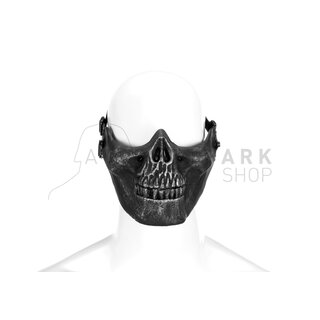 Skull Half Face Mask Metallic