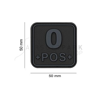 Bloodtype Square Rubber Patch 0 Pos